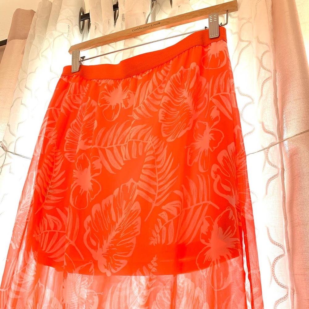 H&M fluorescent pink/orange skirt